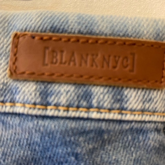 Blank NYC straight leg distressed bleach wash slub jeans - Picture 7 of 13